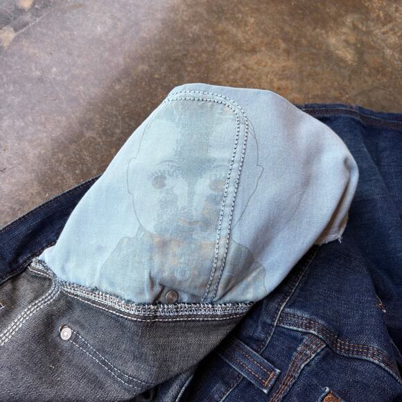 Crazy Vintage Buddy Lee Cant Bust Em Cinch Back Jeans - Picture 6 of 8